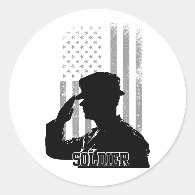 Soldier Classic Round Sticker (Front)