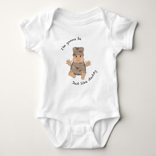 Soldier daddy baby bodysuit (Front)