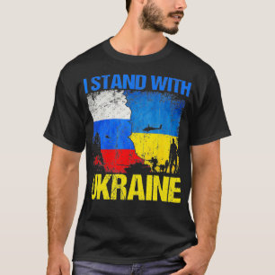 Soldier Flag Support I Stand With Ukraine Russian  T-Shirt
