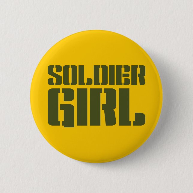 SOLDIER GIRL 6 CM ROUND BADGE (Front)