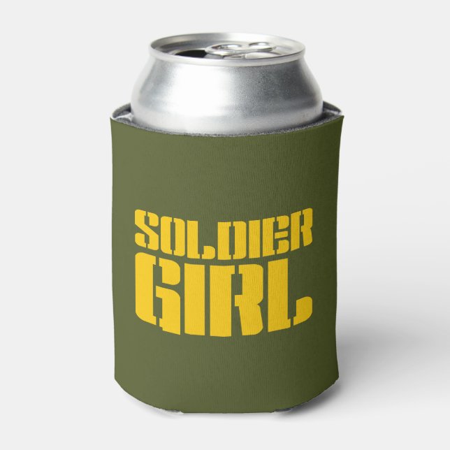 SOLDIER GIRL CAN COOLER (Can Front)