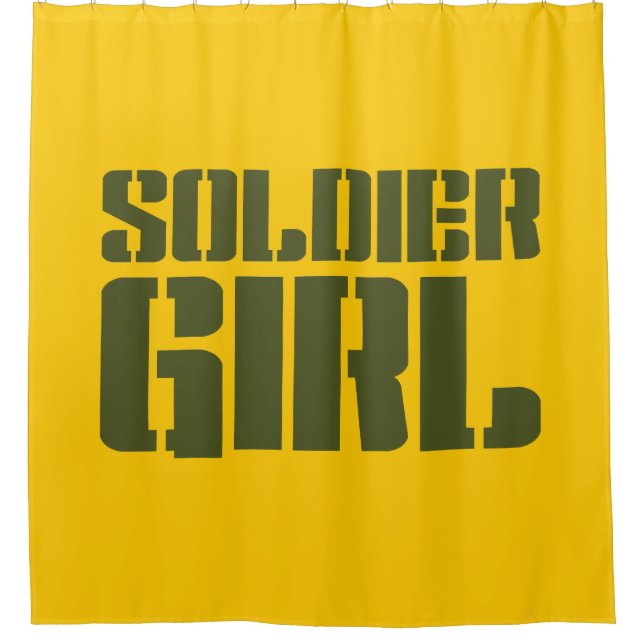 SOLDIER GIRL SHOWER CURTAIN (Front)