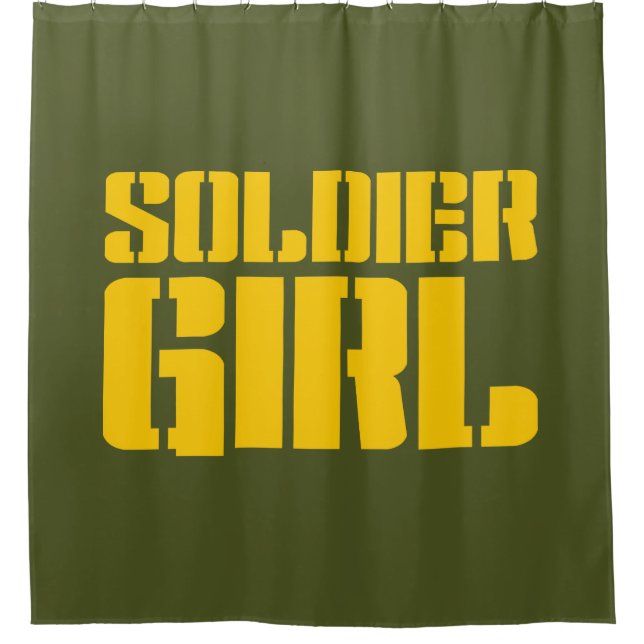 SOLDIER GIRL SHOWER CURTAIN (Front)