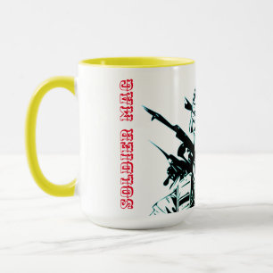 Soldier image print mug Mug
