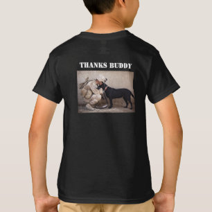 Soldier in Fatigues with His Military Dog T-Shirt
