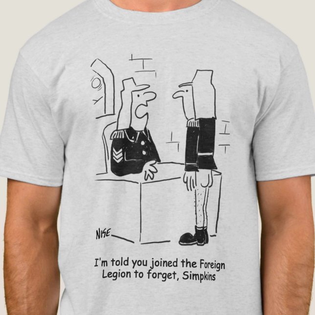 Soldier in the French Foreign Legion Cartoon T-Shirt (Creator Uploaded)