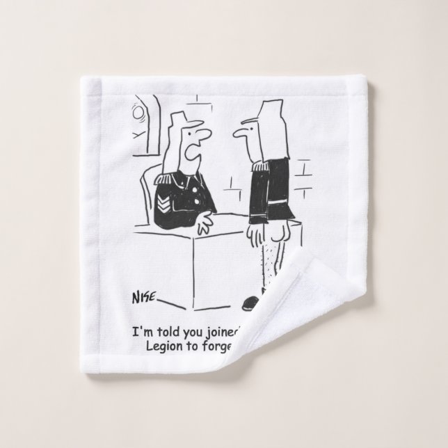 Soldier in the French Foreign Legion Cartoon Wash Cloth (Wash Cloth)