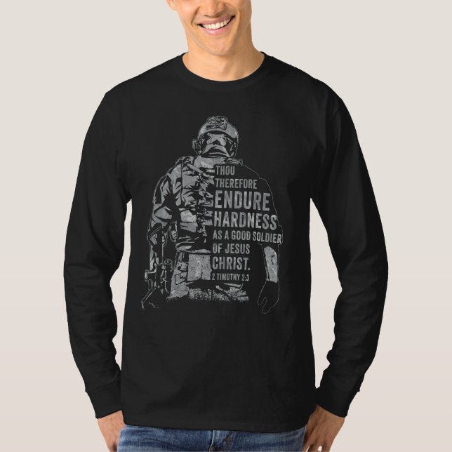 Soldier of Jesus Christ – Christian Faith Army T-Shirt (Front)