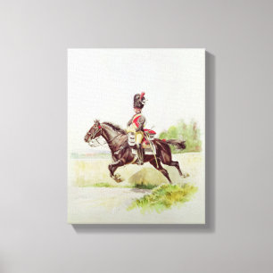 Soldier of the Imperial Guard on Horseback, 1898 Canvas Print
