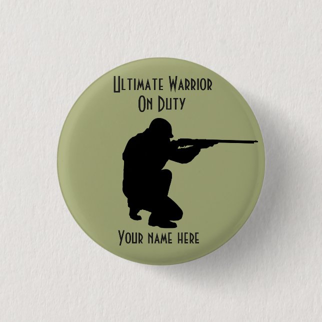 Soldier On Duty Design Round Button (Front)