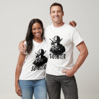 soldier printed white t-shirt