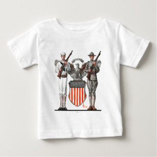 Soldier, Sailor and U.S. Shield Baby T-Shirt