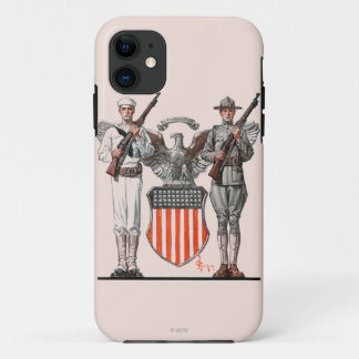 Soldier, Sailor and U.S. Shield iPhone 11 Case