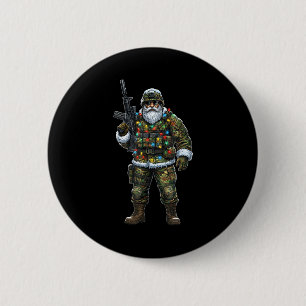 Soldier Santa Camouflage Christmas Military Hunter 6 Cm Round Badge