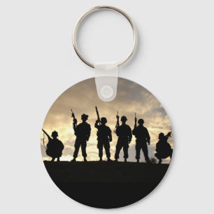 Soldier Silhouettes Key Ring