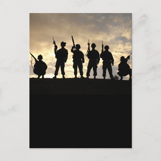 Soldier Silhouettes Postcard (Front)