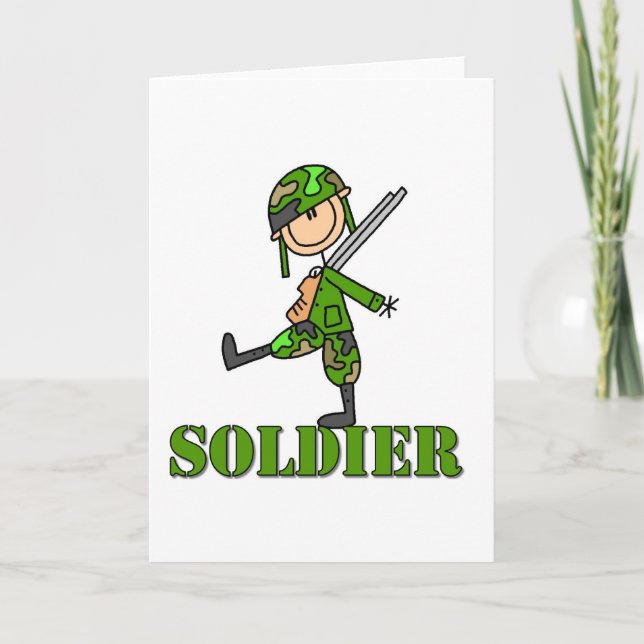 Soldier Stick Figure Card (Front)