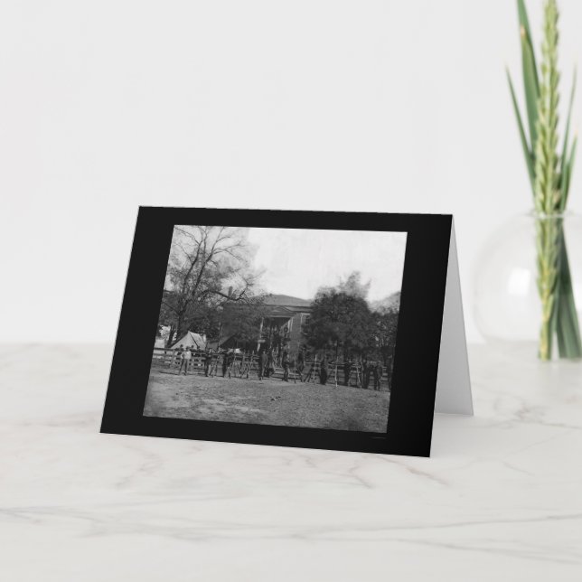 Soldiers by the Appomattox Court House 1865 Card (Front)