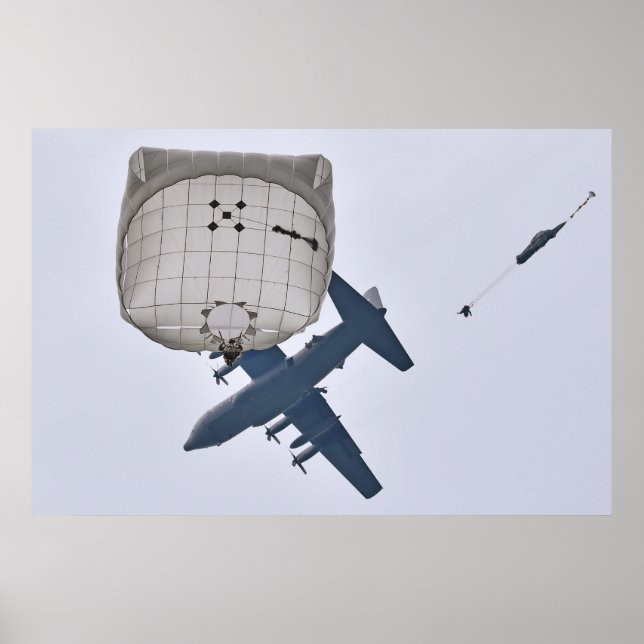 Soldiers Conduct Airborne Operations Poster (Front)