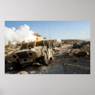 Soldiers Defend Their Position Poster