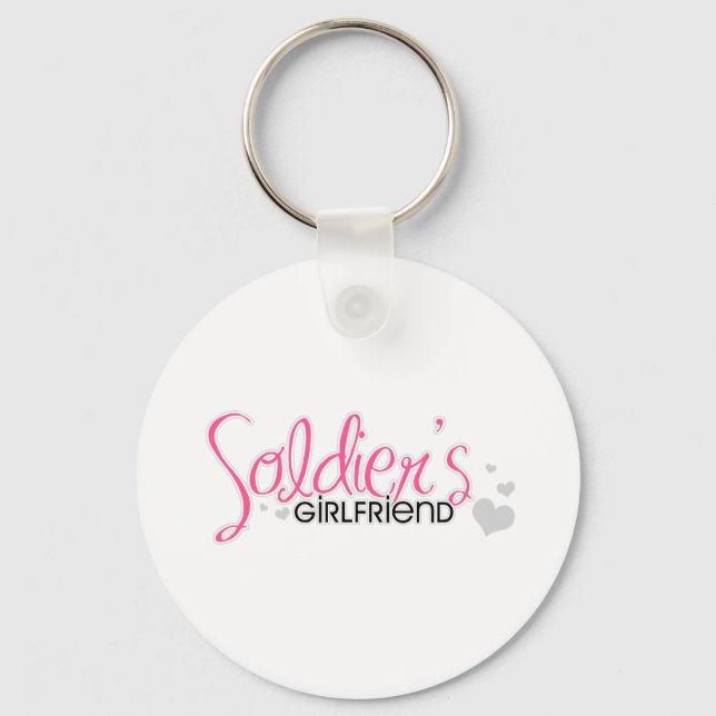 Soldier's Girlfriend (Pink) Key Ring (Front)