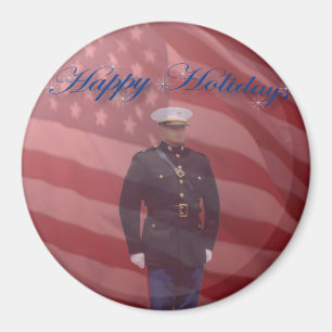 Soldier's Happy Holidays Magnet