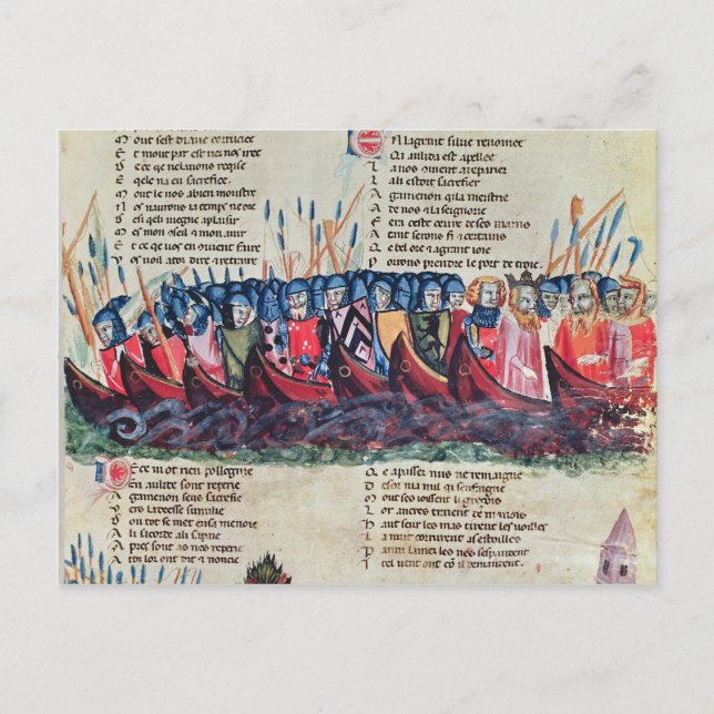 Soldiers in their Ships Postcard (Front)
