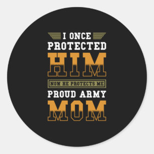 Soldiers Mum Proud Army Mum Classic Round Sticker