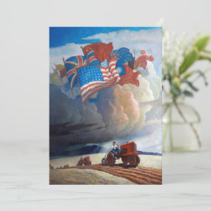 Soldiers of the Soil by Newell Convers Wyeth Invitation