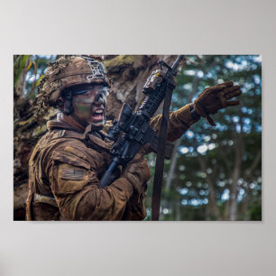 Soldiers Participate in Live Fire Exercise Poster