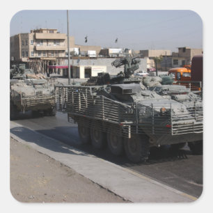 soldiers patrolling square sticker