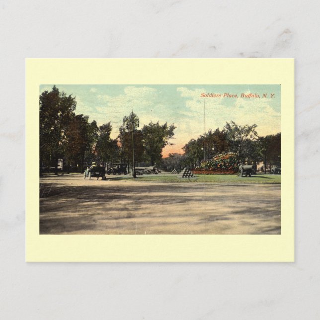 Soldiers Place, Buffalo NY 1908 Vintage Postcard (Front)