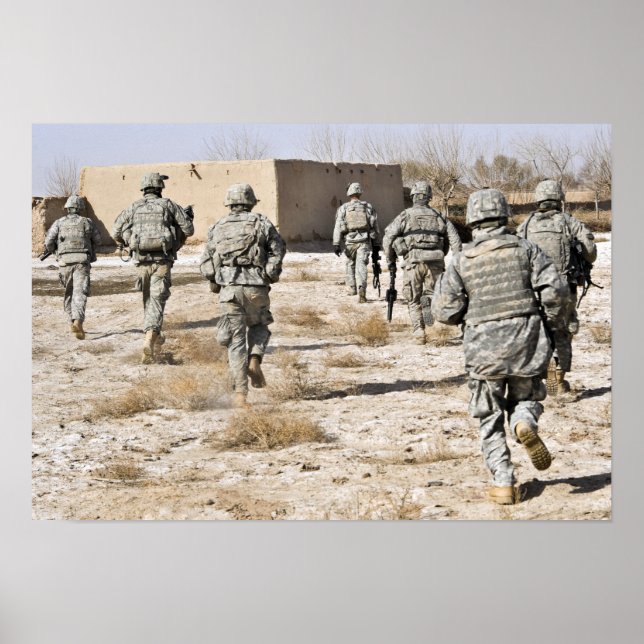 soldiers respond to a small arms attack poster (Front)