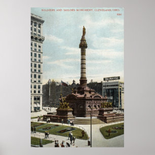 Soldiers & Sailors Monument Cleveland 1910 Vintage Poster