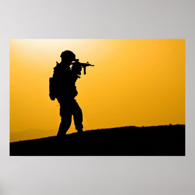 Soldier's Silhouette Poster (Front)