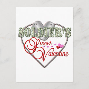 Soldiers Sweet Valentine Holiday Postcard