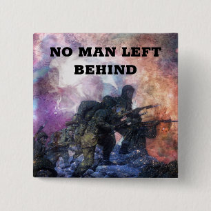 Soldiers with Quote 15 Cm Square Badge
