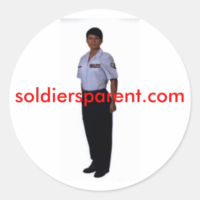 soldiersparent.com classic round sticker (Front)