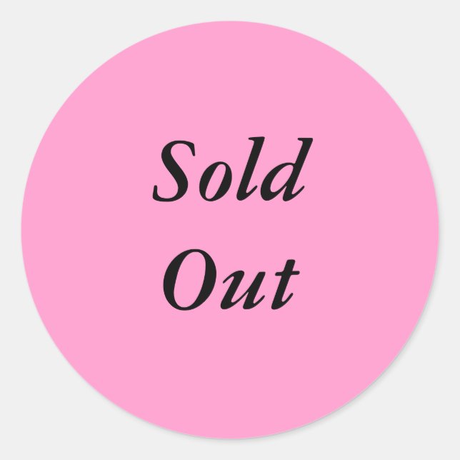 SoldOut Classic Round Sticker (Front)