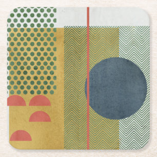 Soleil Rouge IV Square Paper Coaster
