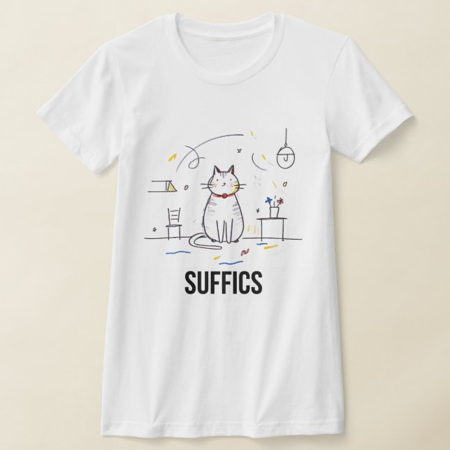 Solemn Cat | SUFFICS T-Shirt (Laydown)