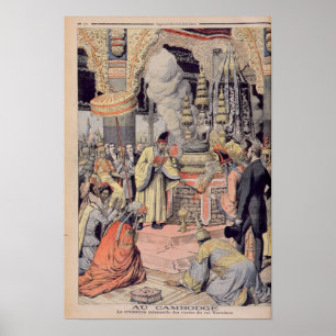 Solemn cremation of King Norodom I Poster