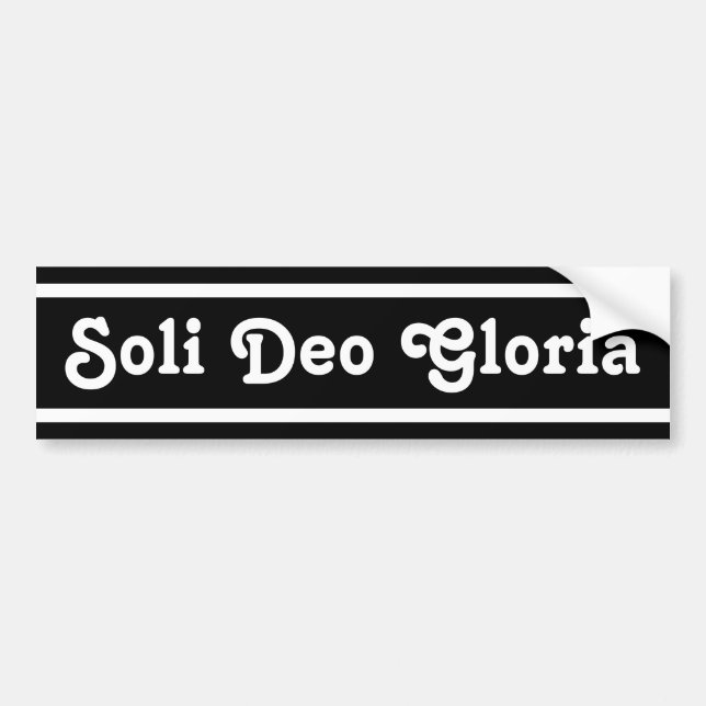 Soli Deo Gloria Bumper Sticker (Front)