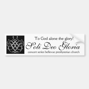 Soli Deo Gloria Bumper Sticket Sticker