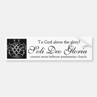 Soli Deo Gloria Bumper Sticket Sticker
