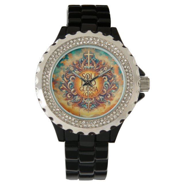 Soli Deo Gloria, Glory be to God Alone, Christian  Watch (Front)
