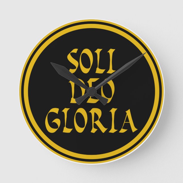 Soli Deo Gloria Round Clock (Front)