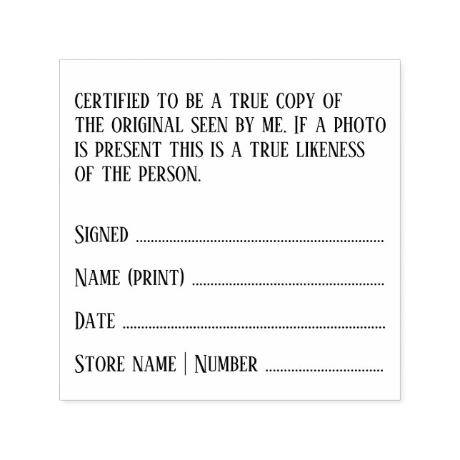 Solicitor legal certify copy true likeness photo self-inking stamp (Design)