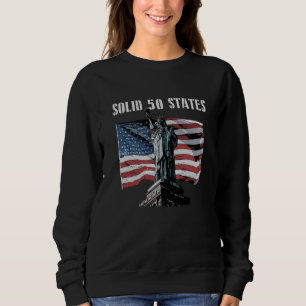 Solid 50 States American Proud USA Great Patriotic Sweatshirt