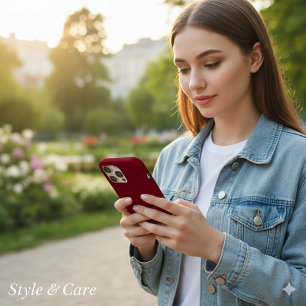 Solid Aesthetic Maroon Colour iPhone 16 Case